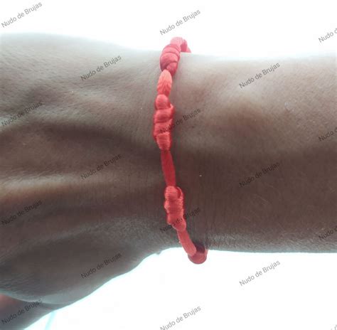 Pulsera Nudos Roja Hilo Rojo Nudo De Brujas