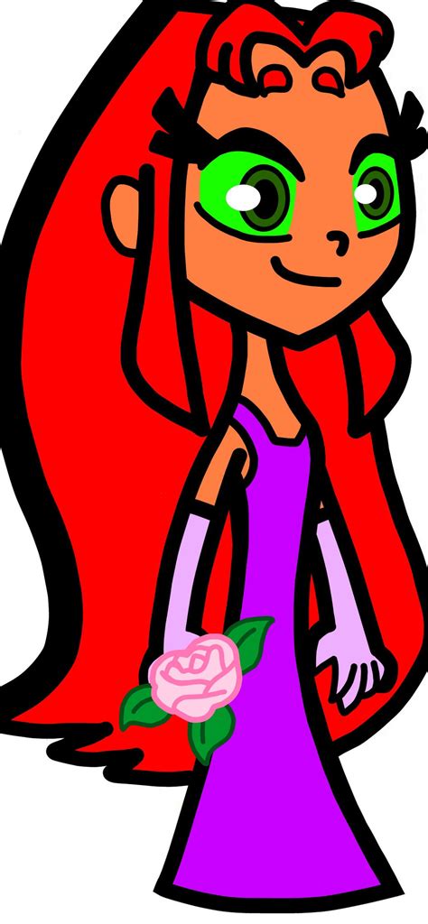 Starfire In Prom Dress By Animeangelartist1990 On Deviantart