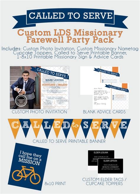 Items Similar To Lds Missionary Printable Farewell Party Pack For