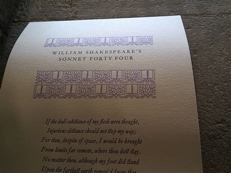 Shakespeare’s Sonnets 37 to 56, printed in 2016 – The Conveyor