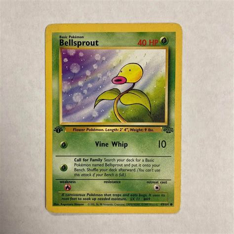 Pok Mon Tcg Bellsprout St Edition Jungle Card Ebay