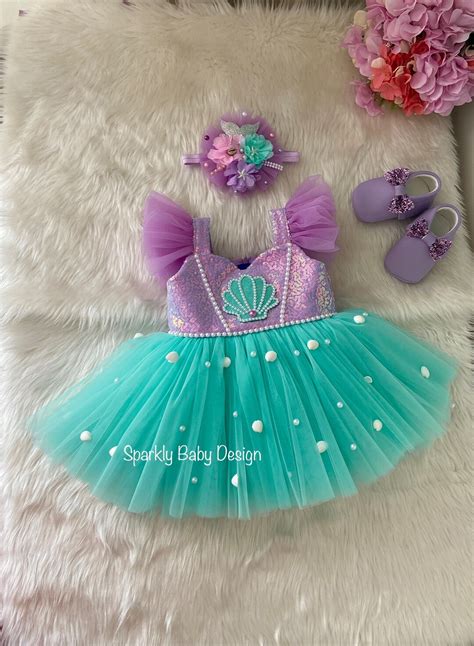 Ariel Inspired Costume, Mermaid Dress, Mermaid Ariel Costume, Girl Mermaid Outfit, Toddler Party ...