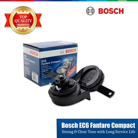 Bosch EC6 Fanfare Compact Horn Set Low High Tone 0986AH0403 Auto2u