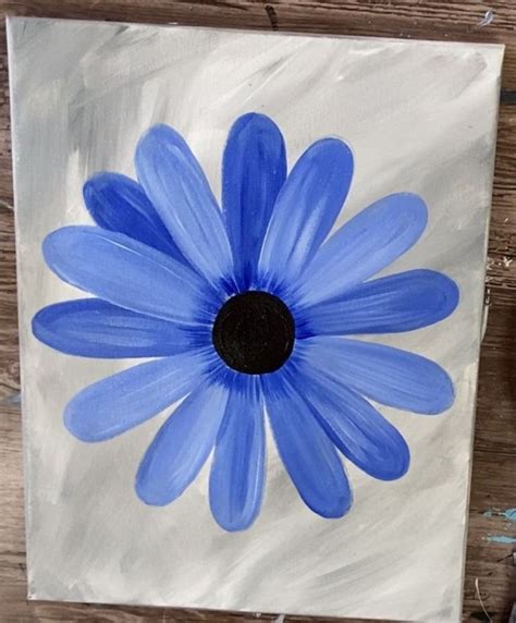 Flower Painting Step By Step Painting Tutorial For Beginners Blue