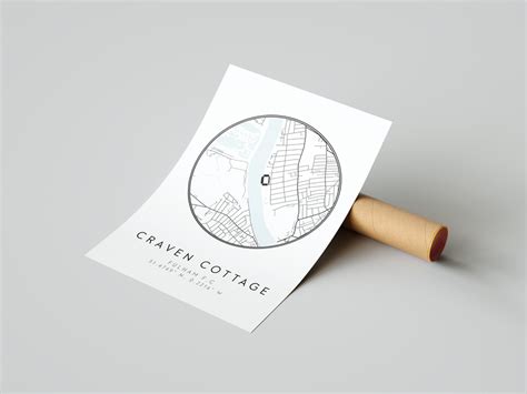 Craven Cottage Map Poster | Goal Prints