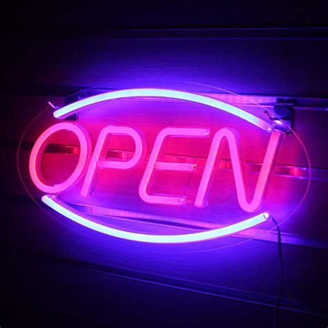 Placa Aberto Open Led Neon Letreiro Luminoso Bivolt Shopee Brasil