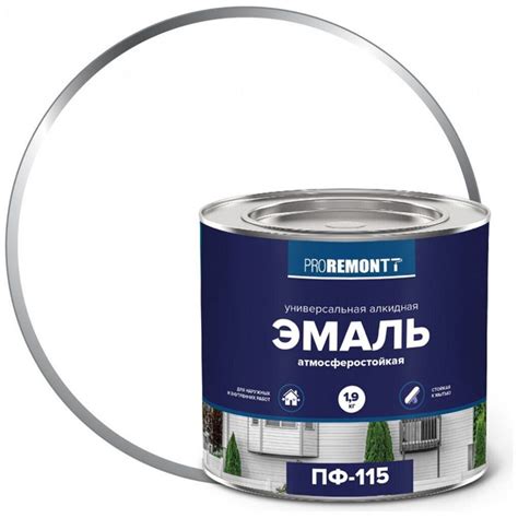 Эмаль Proremontt ЦБ-00001178, Глянцевое покрытие, белый - купить в ...