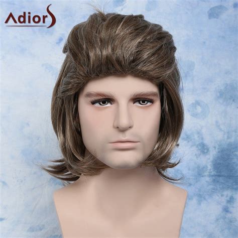 48 Off Men Fluffy Mullet Hairstyle Full Bang Mixed Color Cosplay