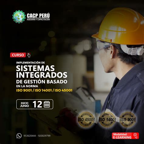 Cacp Perú Curso Implementación De Sistemas Integrados De Gestión Basado En La Norma Iso 9001