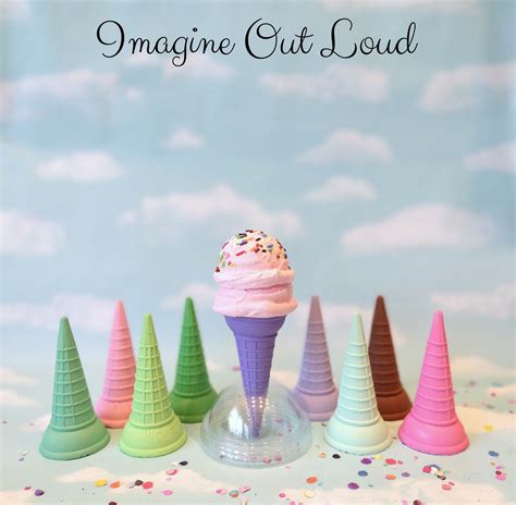 Fake Ice Cream CONE And COLOR CHOICE Double Strawberry Realistic Faux