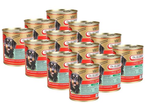 Консервы DR. ALDER'S GARANT для взрослых собак рубленое мясо с рубцом и ...