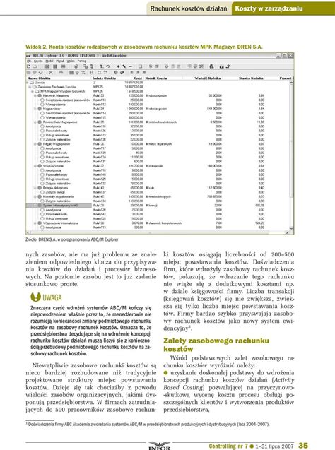 Rachunek Koszt W Dzia A Jest Prezentowany Pdf Darmowe Pobieranie