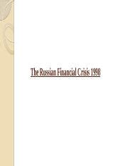 russian financial crisis pptx  russian financial crisis
