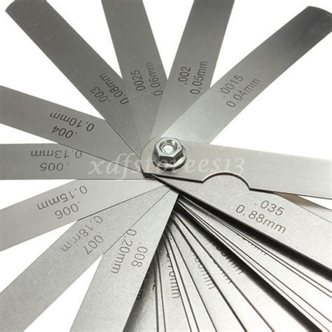 32 Blade Feeler Gauge Dual Reading Combination Measuring Metric Sae Set