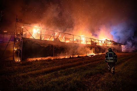 Großbrand auf landwirtschaftlichem Anwesen Freiwillige Feuerwehr