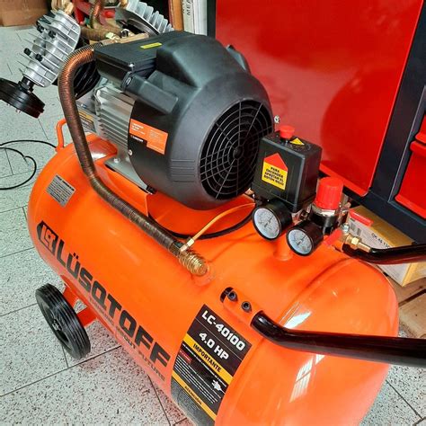 Compresor De Aire 100 Litros 4hp Doble Cilindro Lusqtoff Cuotas Sin