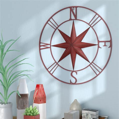 Antique Metal Compass Rose Wall Décor And Reviews Birch Lane