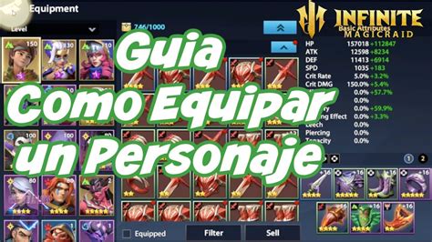 Infinite Magicraid Guia Como Equipar A Tu Personaje Youtube