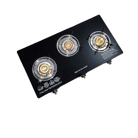 Surya Crystal Stainless Steel Burner Automatic Gas Stove Beautiful