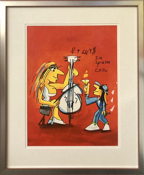 Udo Lindenberg Bild Sie Spielte Cello 2023 Kunstgalerie Originale