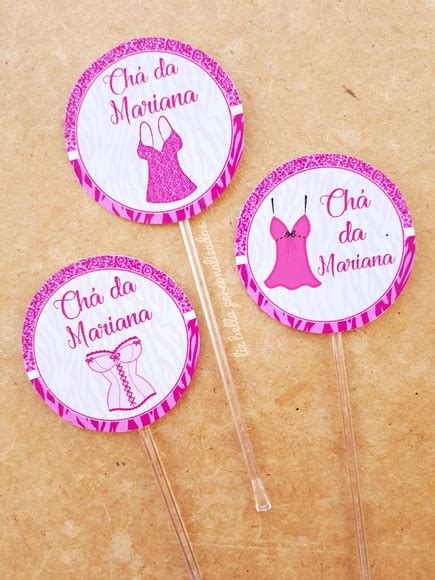 Topper para Doces Chá de Lingerie 50 Uinidades Elo7
