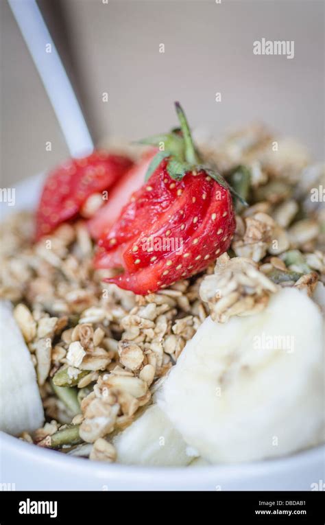 Muesli breakfast cereal detail Stock Photo - Alamy