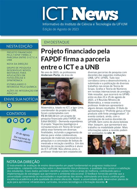 35ª Edição Do Ict News Instituto De Ciência E Tecnologia