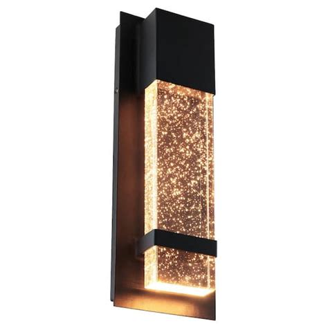 Sunlite 14 In Black Outdoor Hardwired Wall Sconce Integrated LED