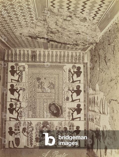 Tomb Of Nakht At Thebes View Of Painted Wall And Ceiling From Tomb