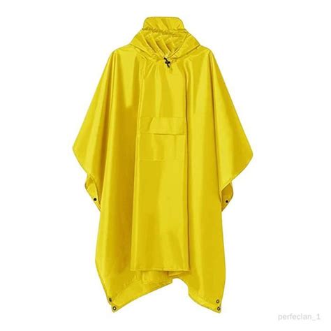 Poncho De Pluie à Capuche Pour Temps Humide Jaune Cdiscount Prêt à Porter