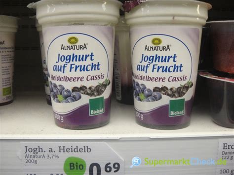 Alnatura Joghurt Auf Frucht Heidelbeere Cassis Preis Angebote