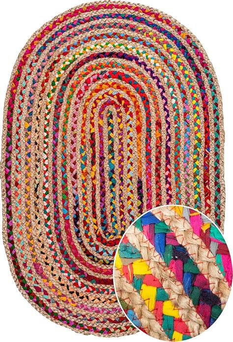 Amazon Rag Rug Chindi Rug Rugs 3x5 Chindi Rug Oval Rug Braided