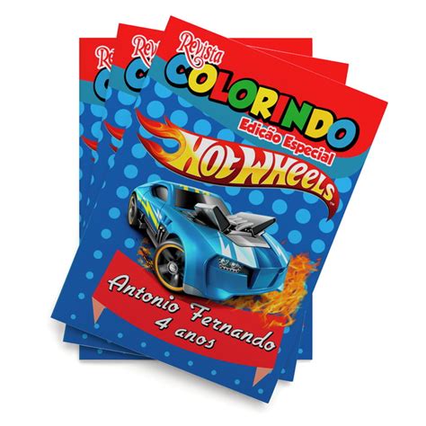 Revistinha Para Colorir Hot Wheels X Elo