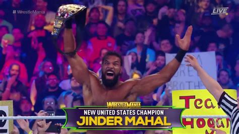 Wrestlemania 34 Jinder Mahal Wins Us Championship