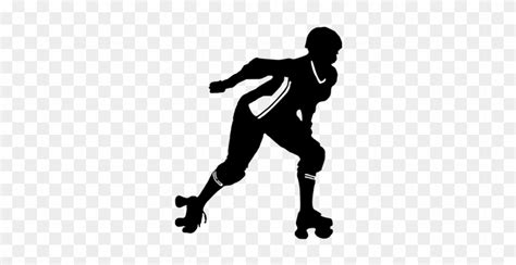 Derby Girl Silhouette Vector Illustration Roller Derby Silhouette