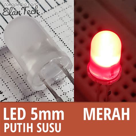 Jual Led Mm Putih Susu Nyala Merah Lampu Mm Red Butek Elantech