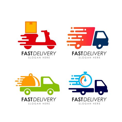 fast delivery courier logo design template 2526029 Vector Art at Vecteezy