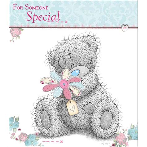 Tatty Teddy Holding Flower Birthday Me To You Bear Card A01ud002 Me