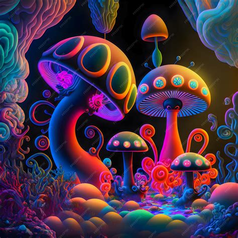 Psychedelic Mushroom Wallpaper