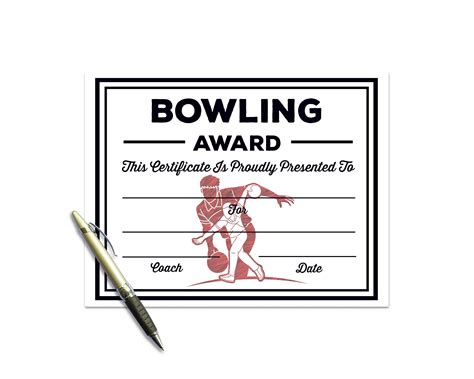 Bowling Certificate Template Free