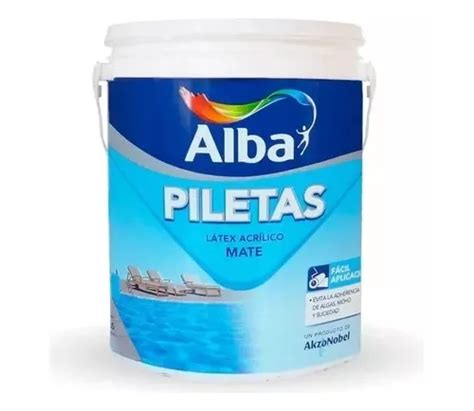 Pintura Latex Al Agua Para Piletas Piscinas Celeste Lt Alba Mercadolibre