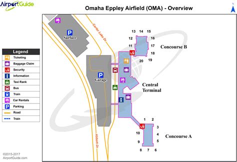 Omaha - Eppley Airfield (OMA) Airport Terminal Maps - TravelWidget.com