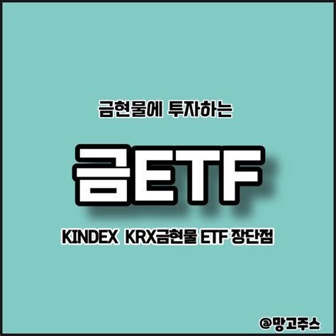 금투자방법 금etfkindex Krx금현물의 장단점 알아보기 네이버 블로그