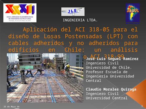 Ppt Aplicaci N Del Aci Para El Dise O De Losas Postensadas