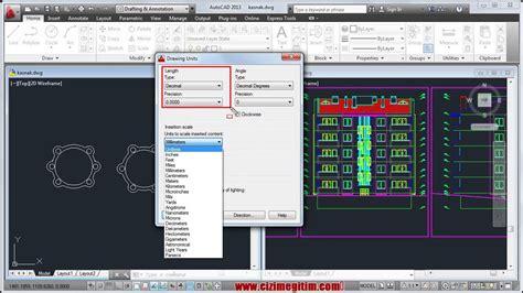 Autocad L Birim Ve A Ayarlar Units Komutu Ders Youtube