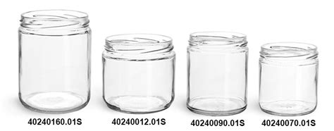 Sks Bottle And Packaging Glass Jars Clear Straight Sided Jars Bulk