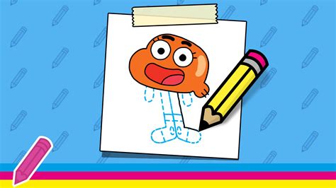 Aprende A Dibujar Darwin El Asombroso Mundo De Gumball Cartoon