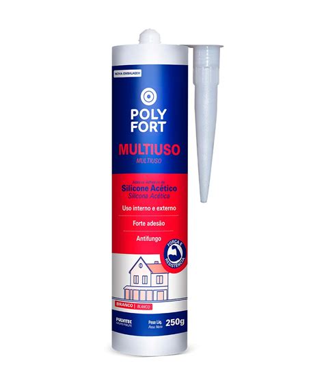 SILICONE ADESIVO ACÉTICO MULTIUSO USO GERAL 250G INCOLOR PULVITEC