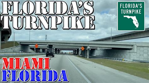 Floridas Turnpike Homestead Extension Miami Florida 4k Highway Drive