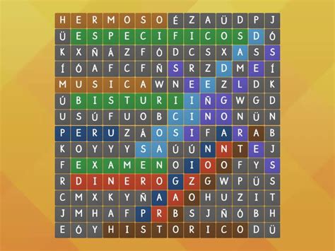 Palabras Agudas Graves Y Esdrujulas Wordsearch